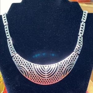 Silver statement necklace